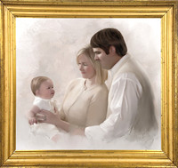 Hand-Painted Family Portrait