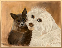 Hand-painted pastel pet portrait by Karen Sperling.