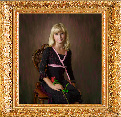 Hand-Painted Child Portrait